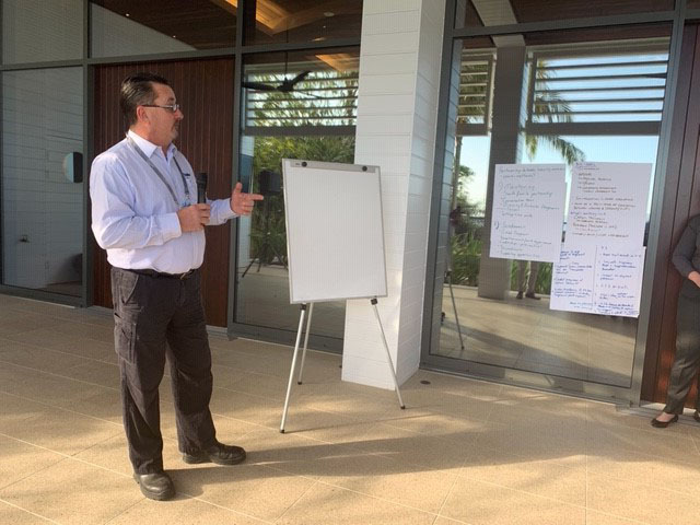 John Adamo at the AWA QLD Young Water Professionals brainstorm breakfast